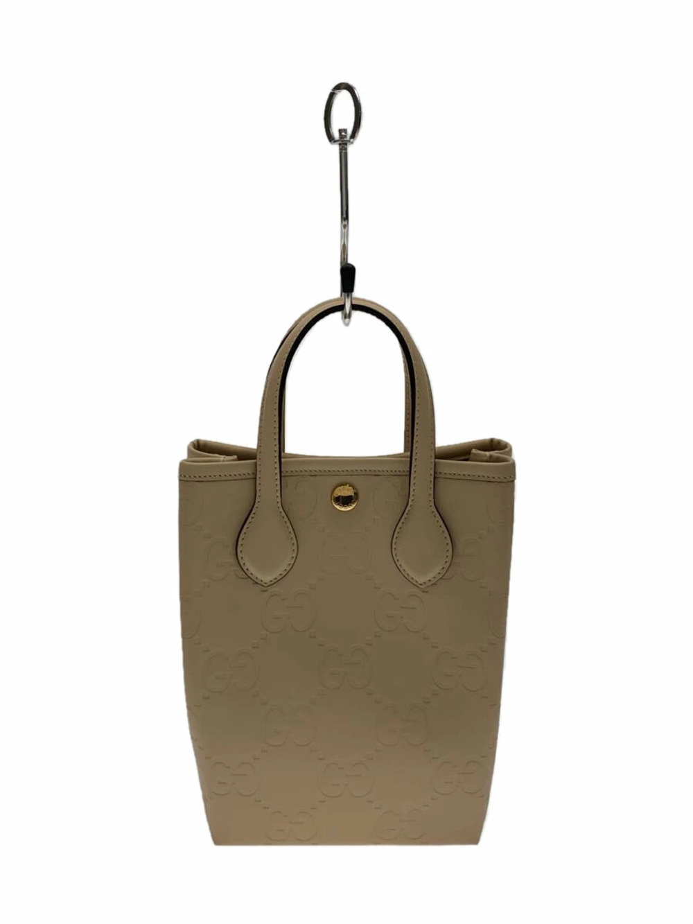 Gucci Shoulder Bag Leather Cream All over